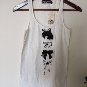 Forever 21 -M- Cream Tank Top w/Embellishments